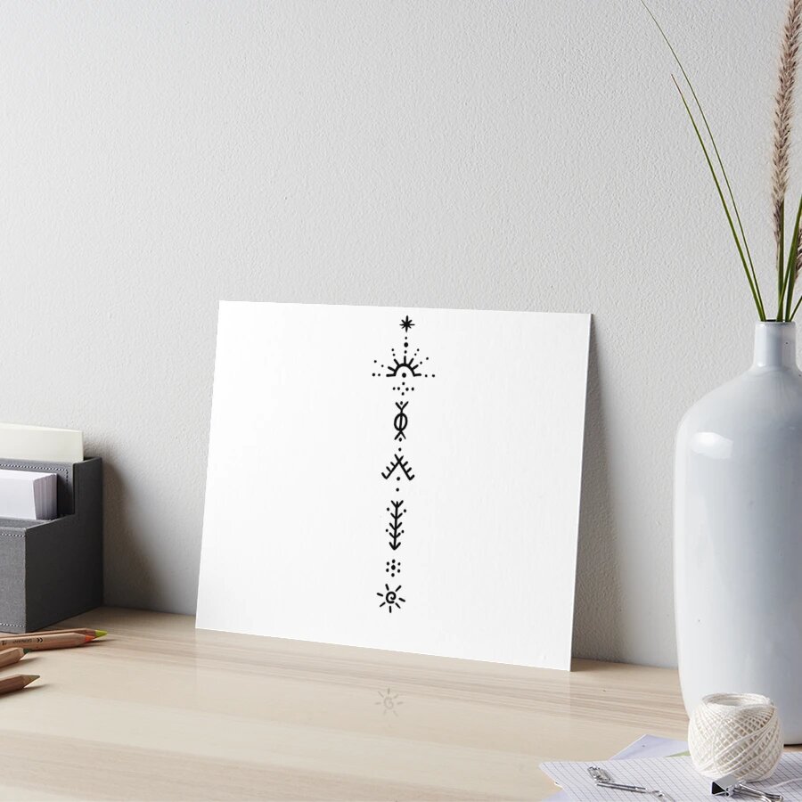 a line of deq signs printed on an art board